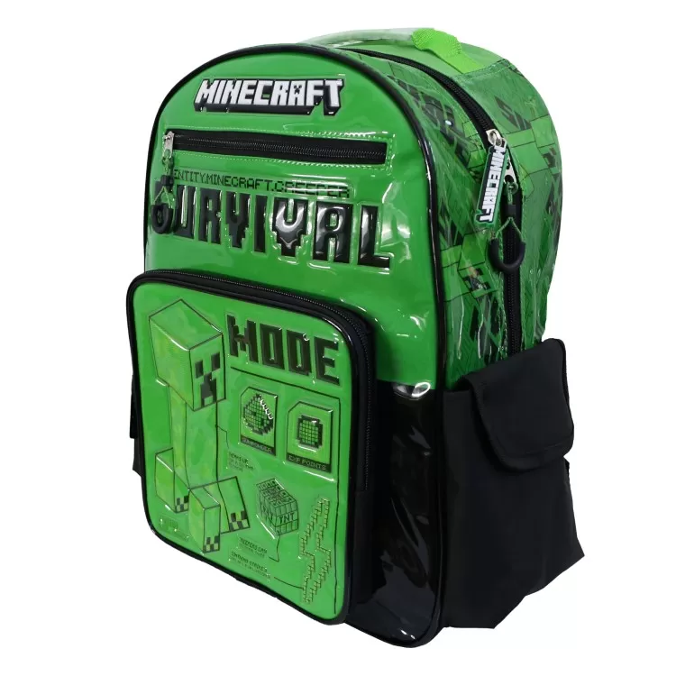 Mochila Escolar Cresko 2026 Minecraft 16" Art.MI090